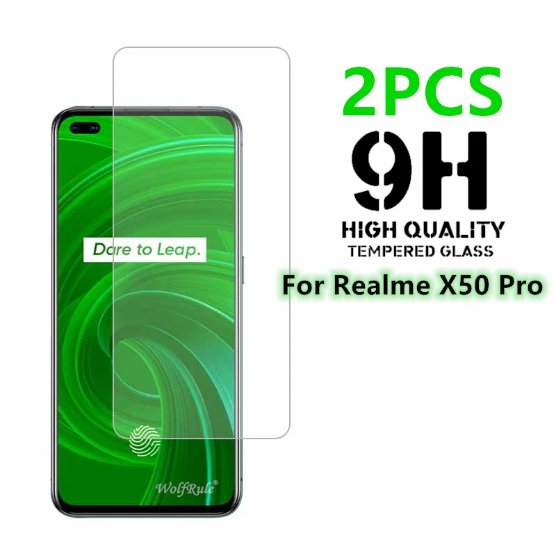 2 piezas de vidrio para OPPO Realme X50 Pro 5G vidrio templado para Realme X50 Pro vidrio protector para Realme X50 6 i 5 Pro XT X2 C11 C15-0