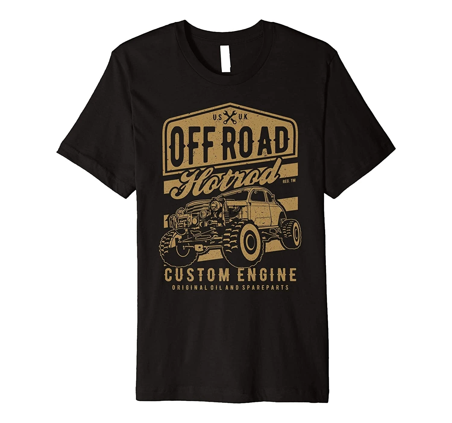 

Vintage Hotrod Rockroll Classic Car Premium camiseta (2)
