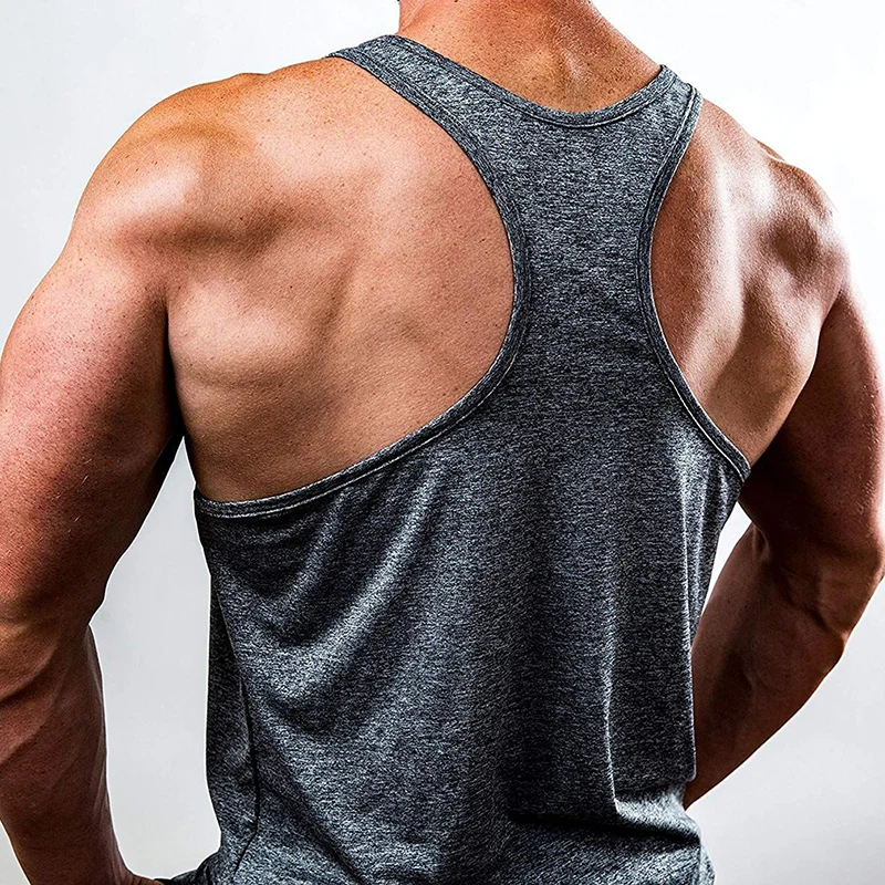 

NEW Bodybuilding Sporty Tank Tops Men Gyms Fitness Workout Sleeveless Shirt Male Stringer Singlet Summer Casual Loose Undershirt