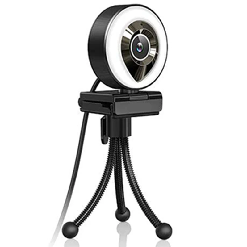 

Streaming Webcam with Dual Microphone 1080P Adjustable Right Light Pro Web Camera Advanced Auto-Focus with Tripod Zoom