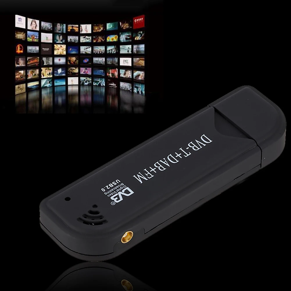 FM USB 2 0 Stick цифровой ТВ-Антенный приемник DVB-T DAB видео вещания тюнер для домашнего