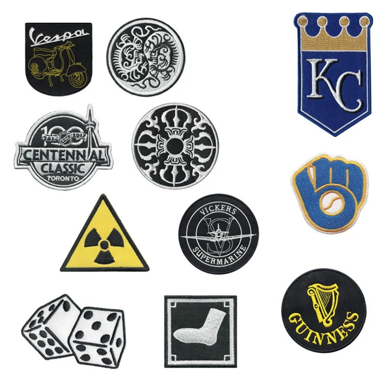 Нашивки в стиле панк черные странные нашивки вышитые аппликации для одежды