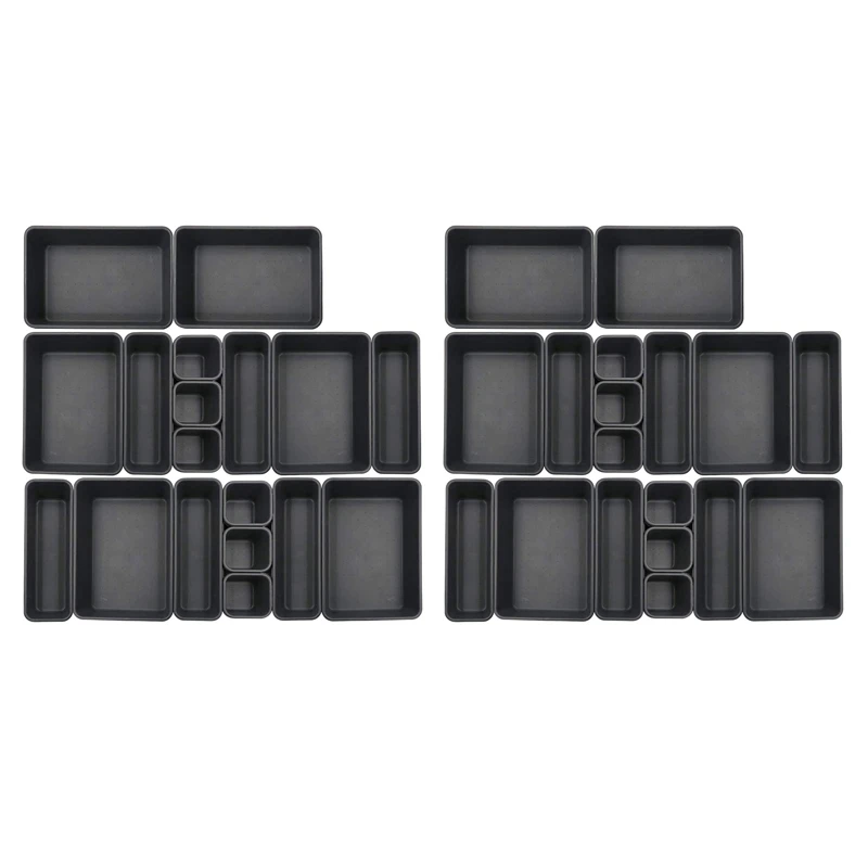 

36 Pack Interlocking Drawer Organizer Tray, Multi-Purpose Desk Drawer Tray Organizer for Kitchen Bathroom Bedroom