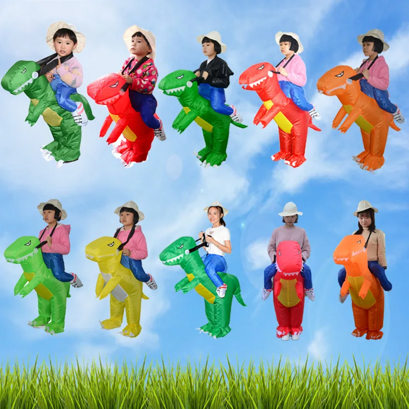 

Kids Inflatable Dinosaur costume cosplay Unicorn T-REX clothing Halloween Costumes For Women men Adult Fantasia Party Jumpsuit