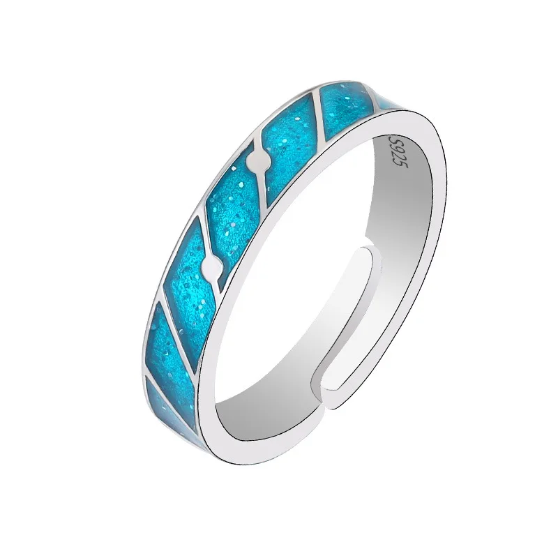 2021 Горячая продажа Прямая поставка метеоритный дождь пары Регулируемые кольца 925