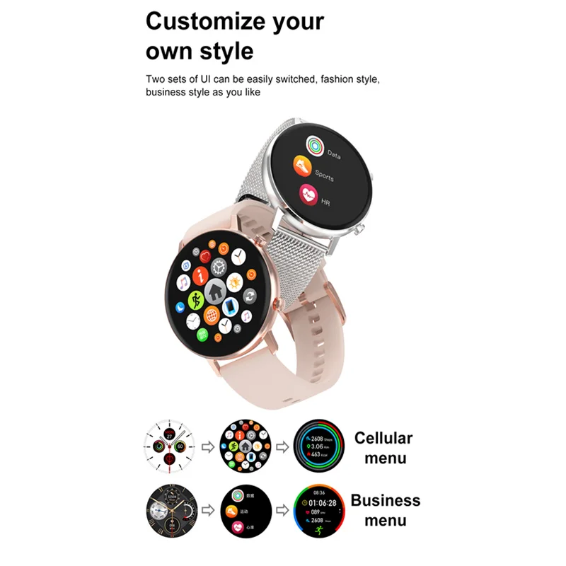 Умные часы для мужчин и женщин с разрешением 360*360 пульсометр Монитор