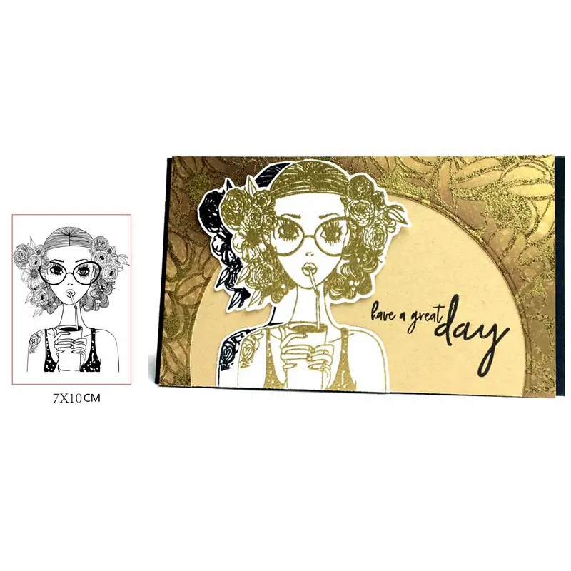 Модные милые сексуальные прозрачные силиконовые штампы для девочек скрапбукинг