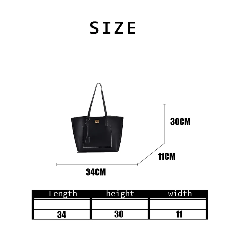 

Women Simple Large Capacity Tote Bag 2020 Autumn Winter Ladies Casual Versatile Fashion Soft Luxury PU Leather Shoulder Bag