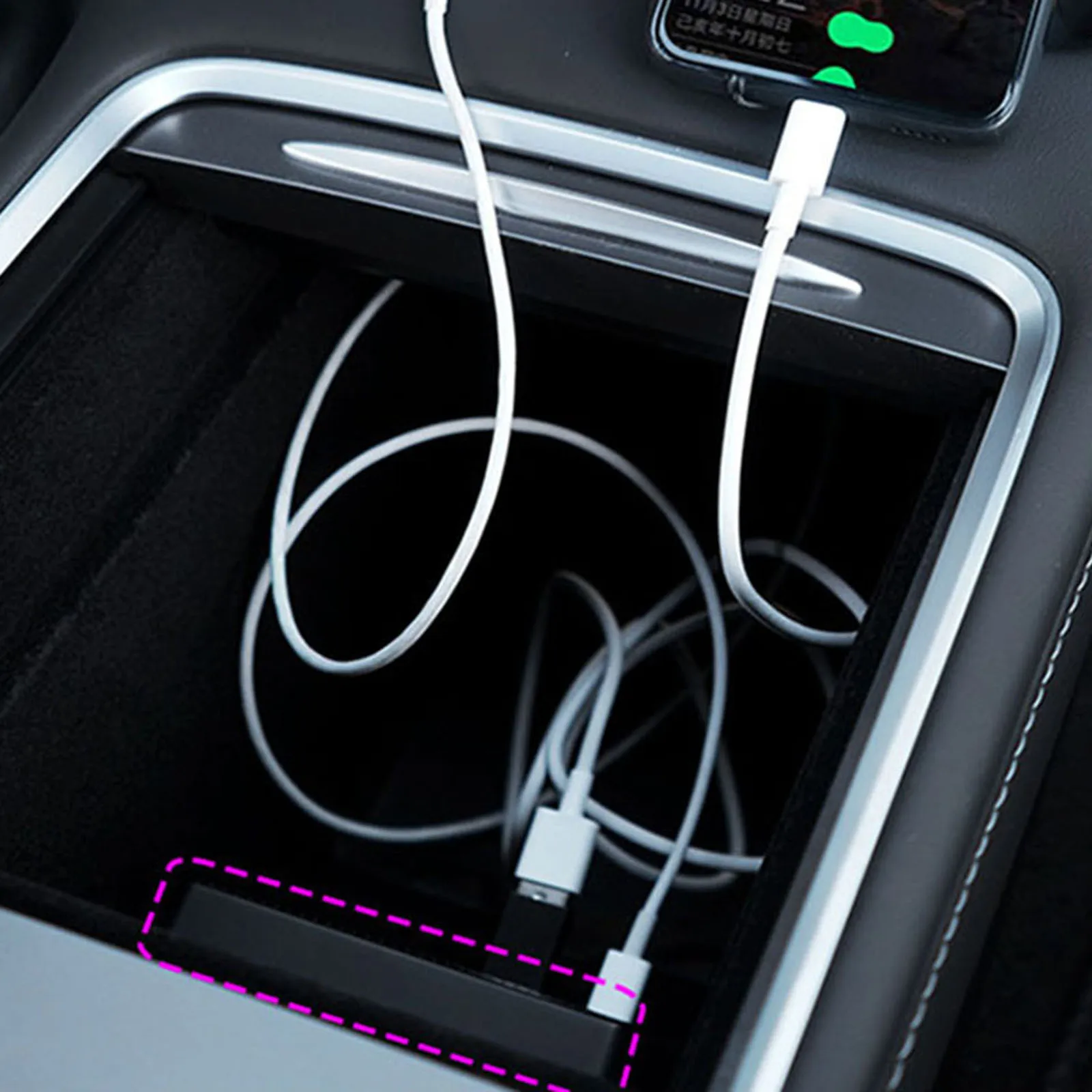 

Car USB HUB 4 Port Splitter Adapter Organizer for Tesla Model 3 Y 2021
