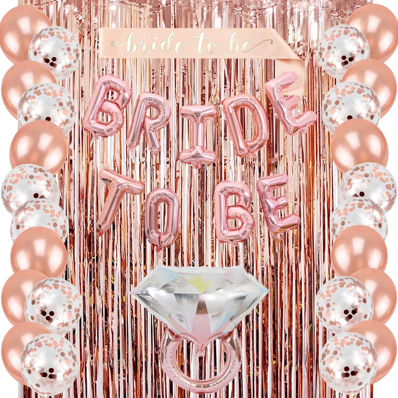 Вечерние украшения для девичника из розового золота свадебные принадлежности