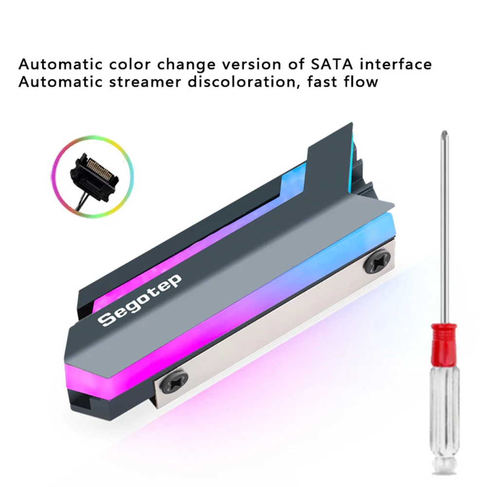 RGB M.2 радиатор SSD NGFF 2280 NVMe Твердотельный накопитель кулер для настольных ПК