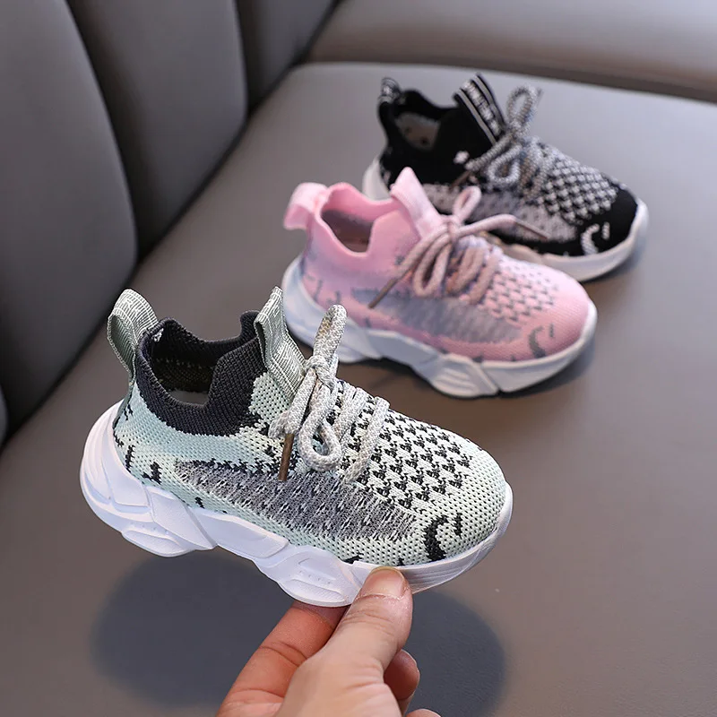 Spring/Autumn Infant Shoes Soft Comfortable Toddler Casual Shoe Knitting Breathable Non-slip Baby Sneaker For Girl Boy