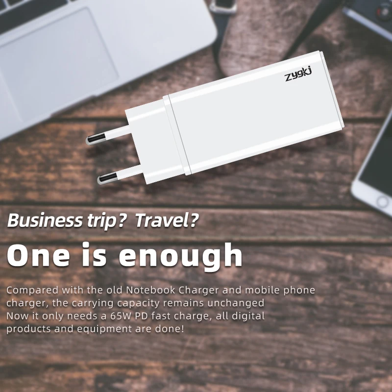 

ZYG Surpasses Gan 65W Type-C Compact Portable Fast Charger, Suitable For IPhone, Samsung, Xiaomi, Huawei And Other Mobile Phones