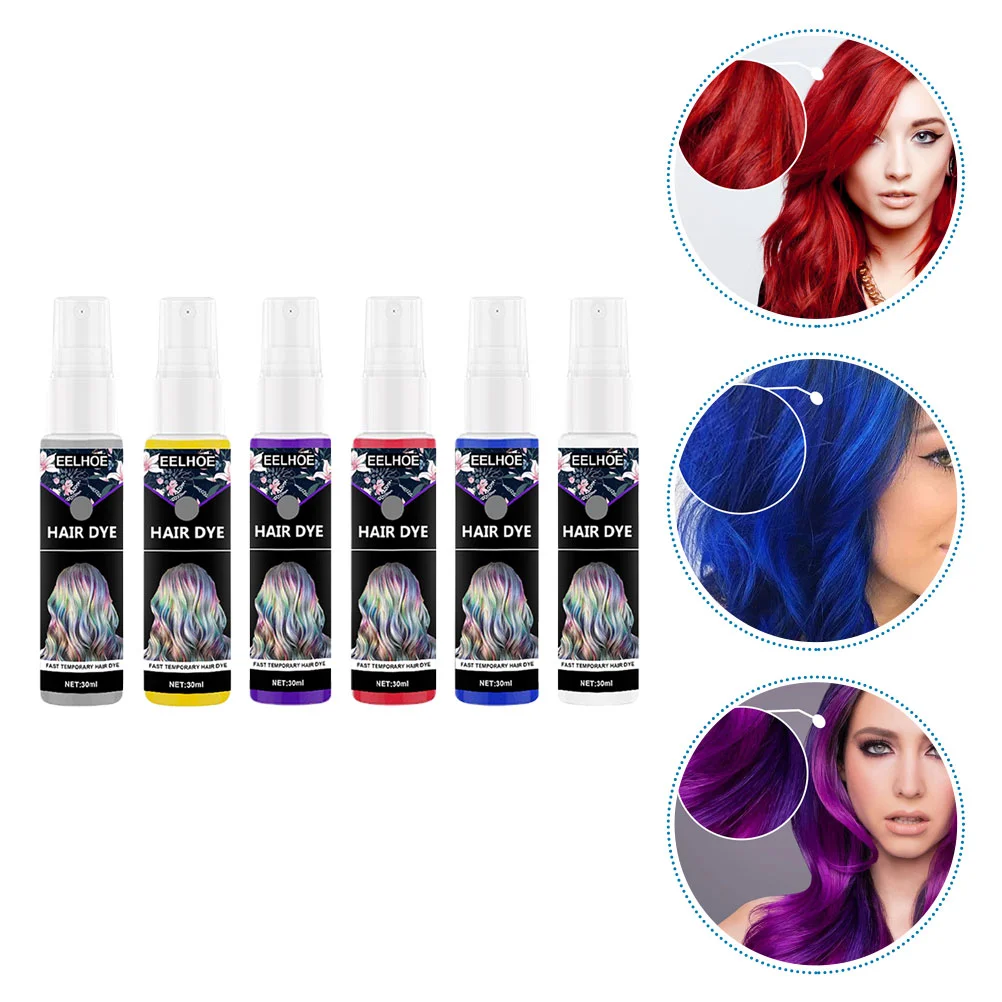 

6PCS Disposable Hair Dying Spray Nice Colorful Hair Dye Coloring Hair Spray
