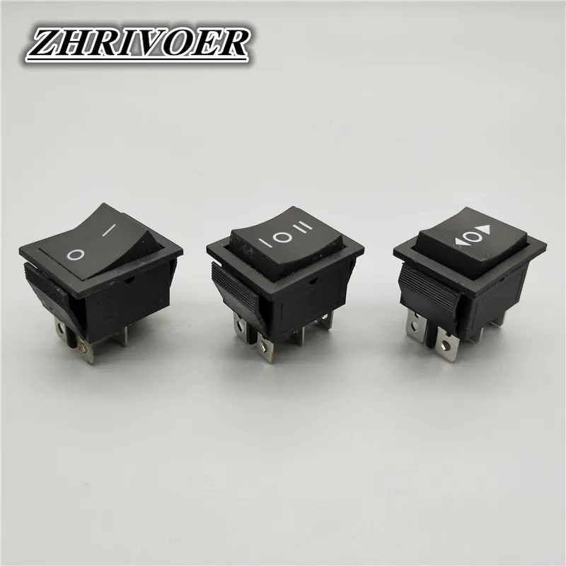 KCD4 6 Pin черный кулисный переключатель ВКЛ ВЫКЛ на 2/3 позиции 16A 250VAC/ 20A 125VAC Self