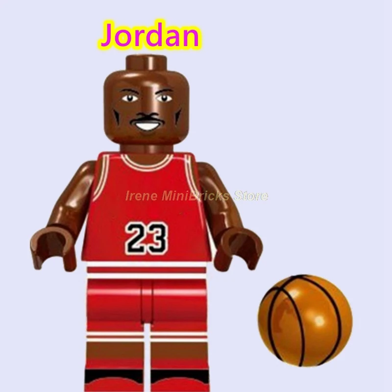 Jordan Football Player Cristiano Ronaldo Neymar Beckham Kobe Bryant Messi Pogba Modric Labron James Toys For Children Building Blocks - Цвет: Jordan