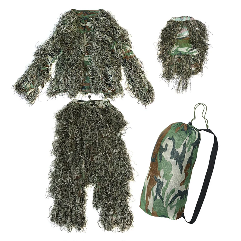 

5 шт. Новый Ghillie костюм камуфляж Лесной Камуфляж лес Охота 3D