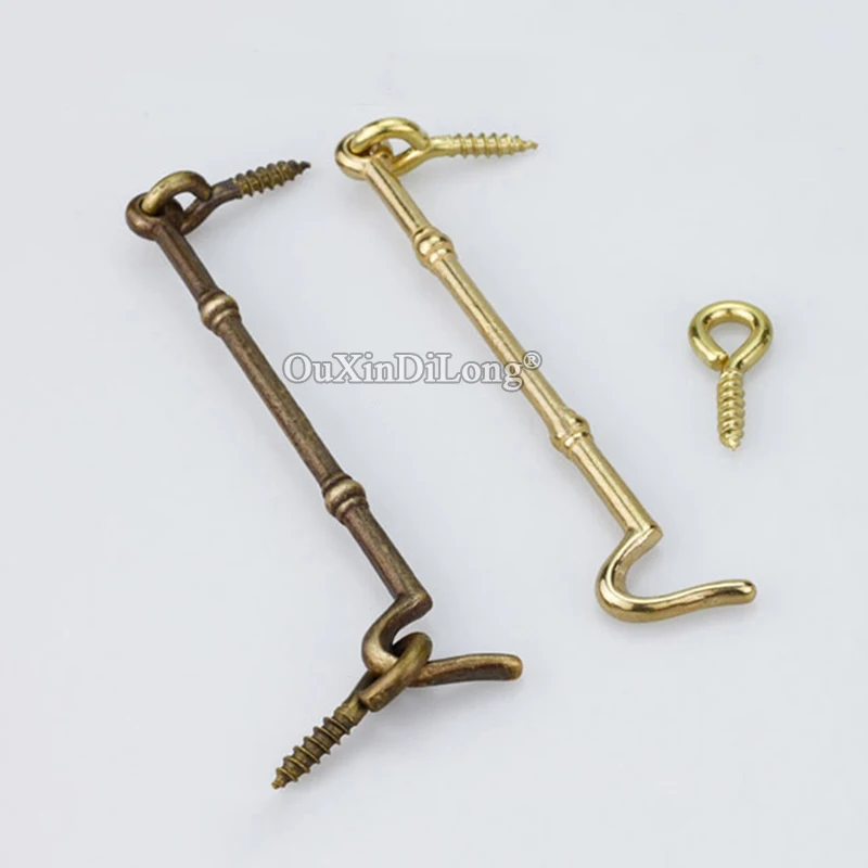 10 шт. винтажные европейские Твердые Латунные Дверные болты в стиле ретро
