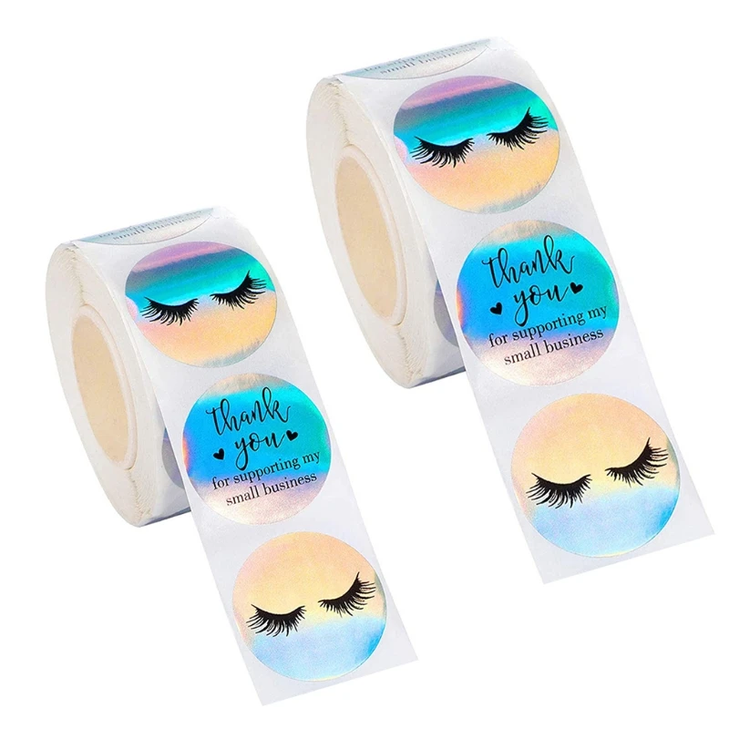 

500 шт. благодарю вас за поддержку моего маленького Бизнес наклейки для ресниц этикетки для печати стикер ручной работы для конфеты в подароч...