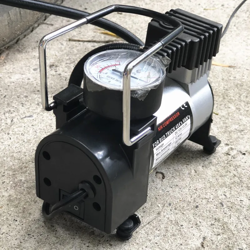 Портативный насос для автомобильных шин 12 В 150 фунтов/кв. Дюйм автомобильный