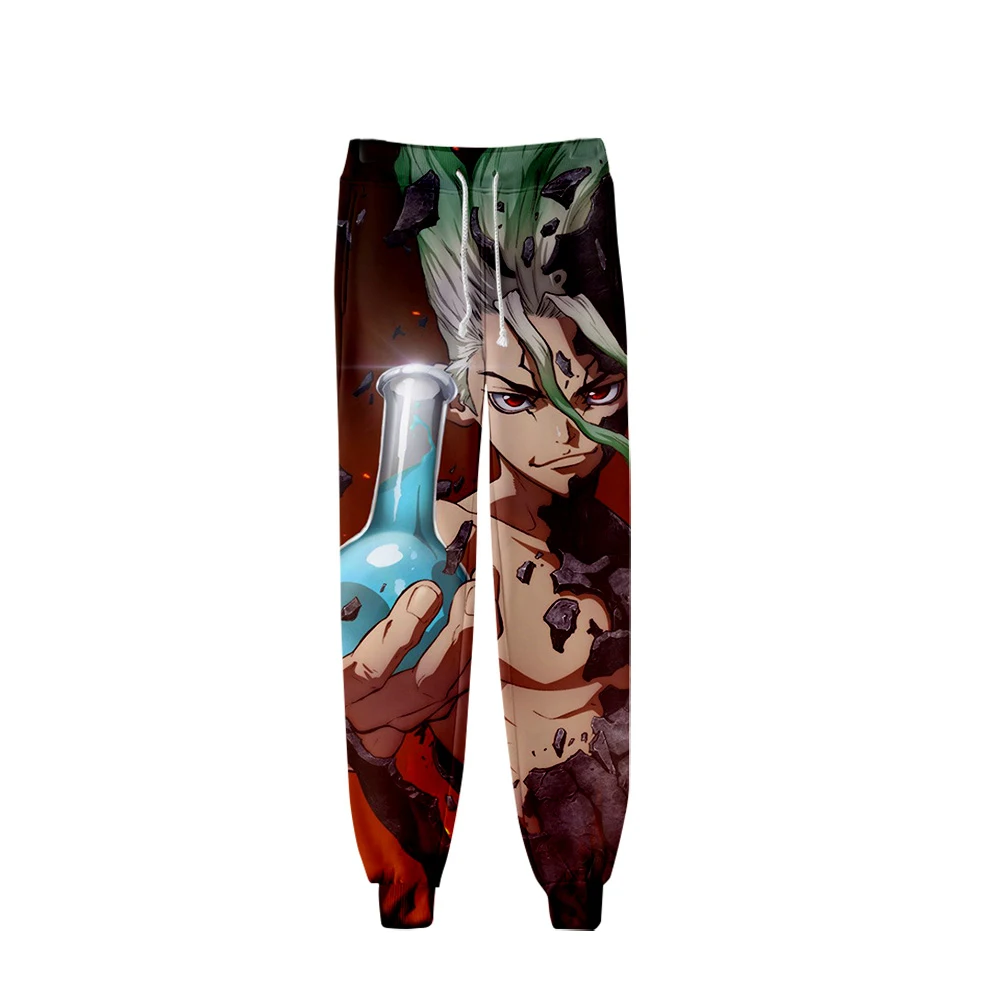 

New dr.stone elastic pants 3D printing casual streetwear harajuku pants men women fashion sports pants