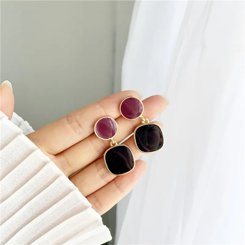 Женские серьги гвоздики с эмалью в стиле ретро|Серьги-гвоздики| |