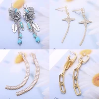 women charm jewelry pearl earring 30 100mm various geometry long earrings copper earrings womens jewelry