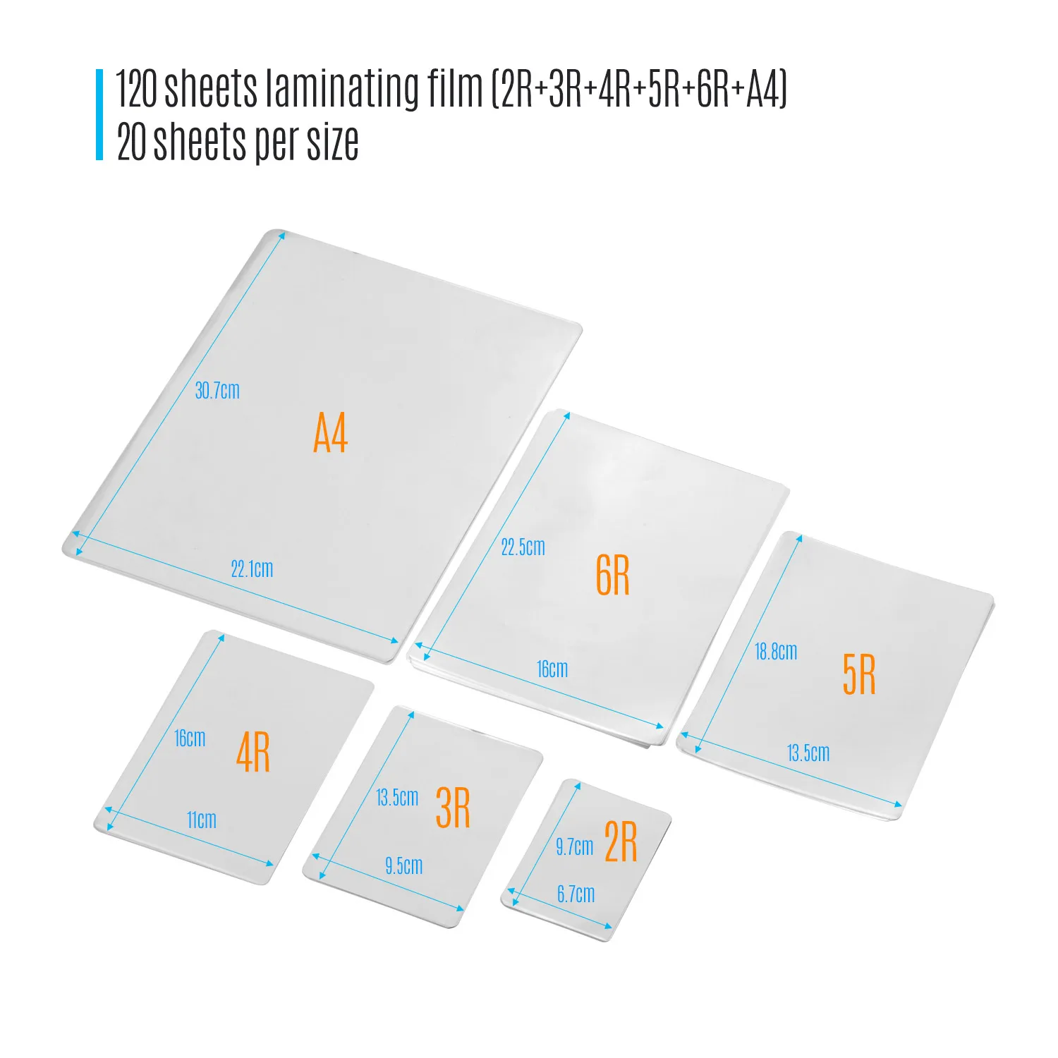 100 листов 80mic термоламинирующие пленочные пакеты ПЭТ прозрачные листы для