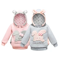 2020 retail children hoodies clothing outerwear girls cartoon rabbit fleece hoody jackets coat baby kids clothes