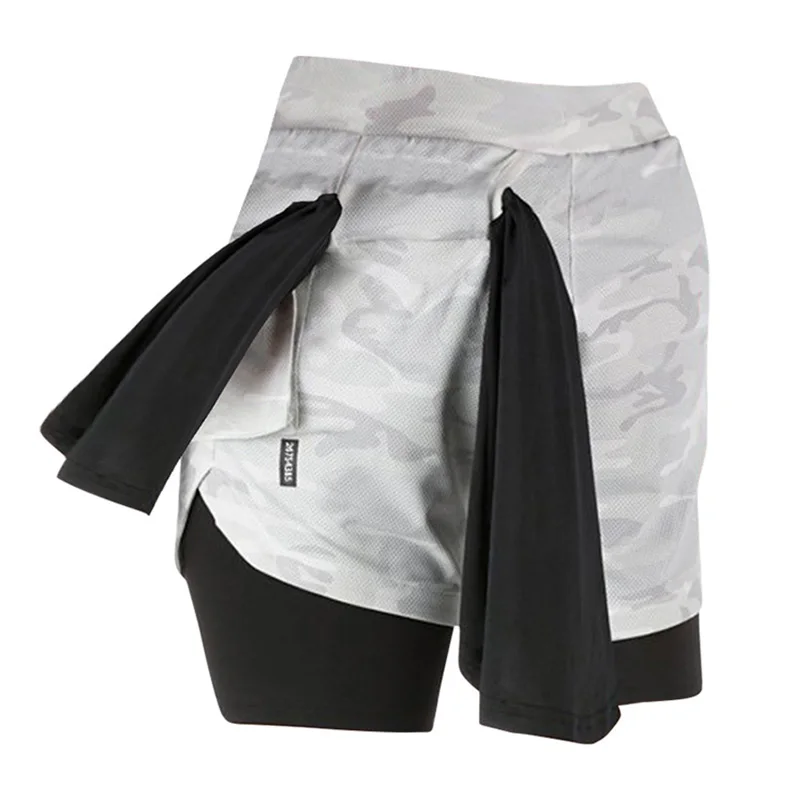 

2020 New Color Summer Running Shorts Men 2 in 1 Sports Jogging Fitness Shorts Training Quick Dry Mens Men Shorts Sport