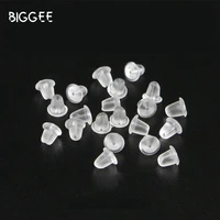 200pcslot clear soft silicone rubber earring back ear plug blocked cap earrings back stoppers for diy parts jewelry accessories
