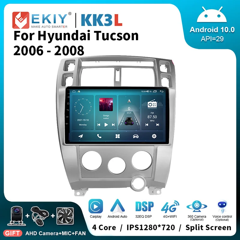 

EKIY KK3L Android стерео Автомагнитола для Hyundai Tucson 2006 - 2013 мультимедийный видеоплеер Navi GPS Carplay Автомагнитола