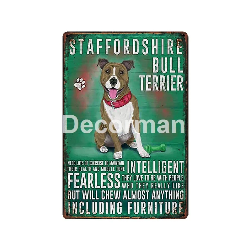 [DecorMan] Пользовательские Собака Кошка металлический знак WHIPPET лабрадоор COCKAPOD настенная живопись Декор LT-1980 - Цвет: GLA-5693
