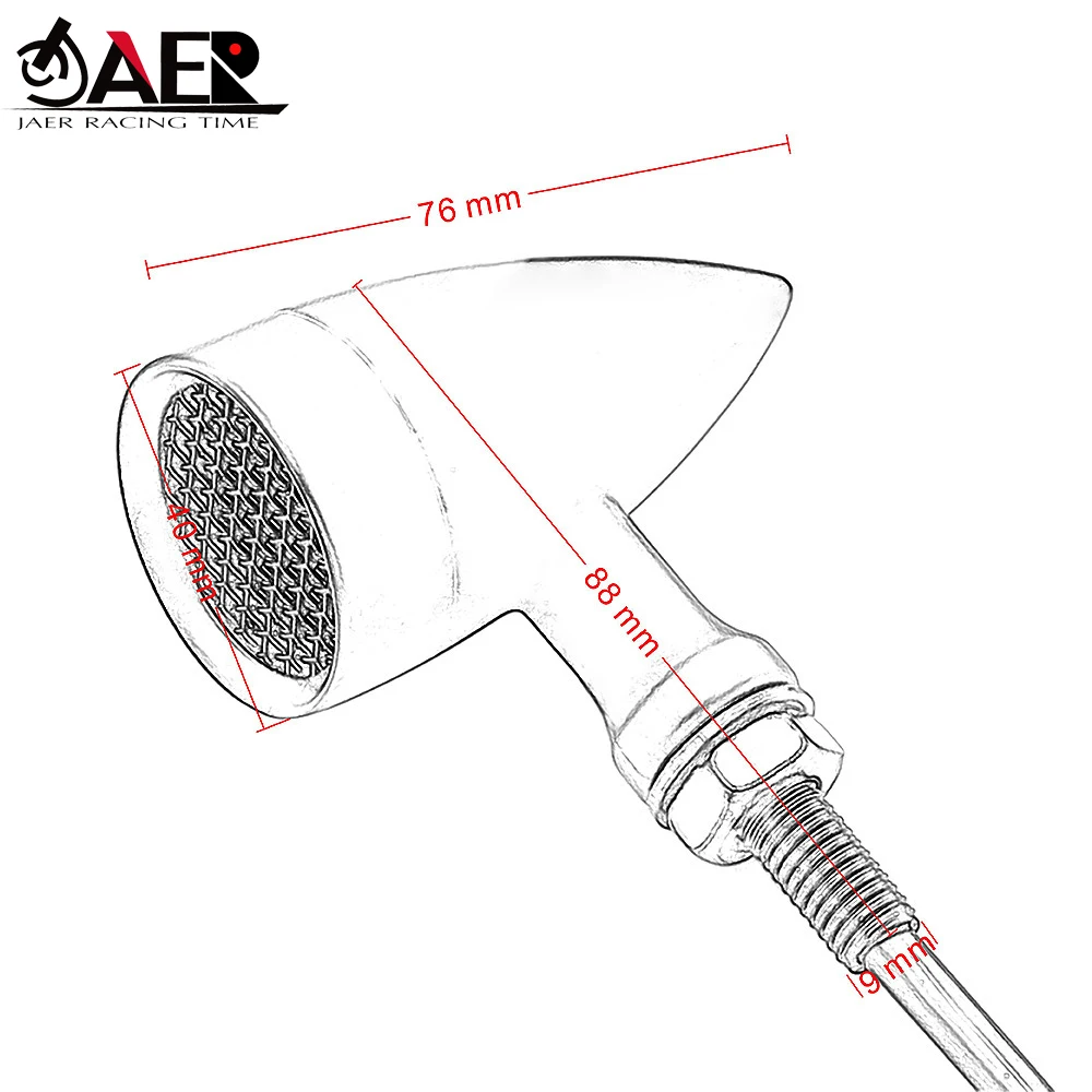 

Chrome Motorcycle Turn Signal Light 20 LED Turn Signals Indicators Blinkers Flashers for Harley Cafe Racer Light