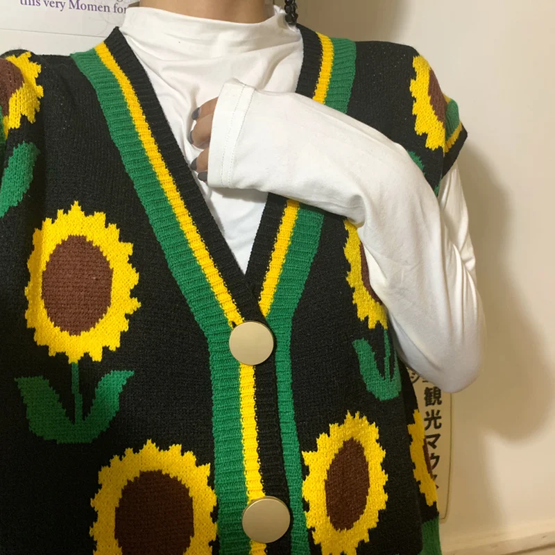 Vest Women Spring Artistic Loose Vintage College Knitted Ins All-match Soft Outwear Daily Cropped Students Design Retro Teens BF | Женская