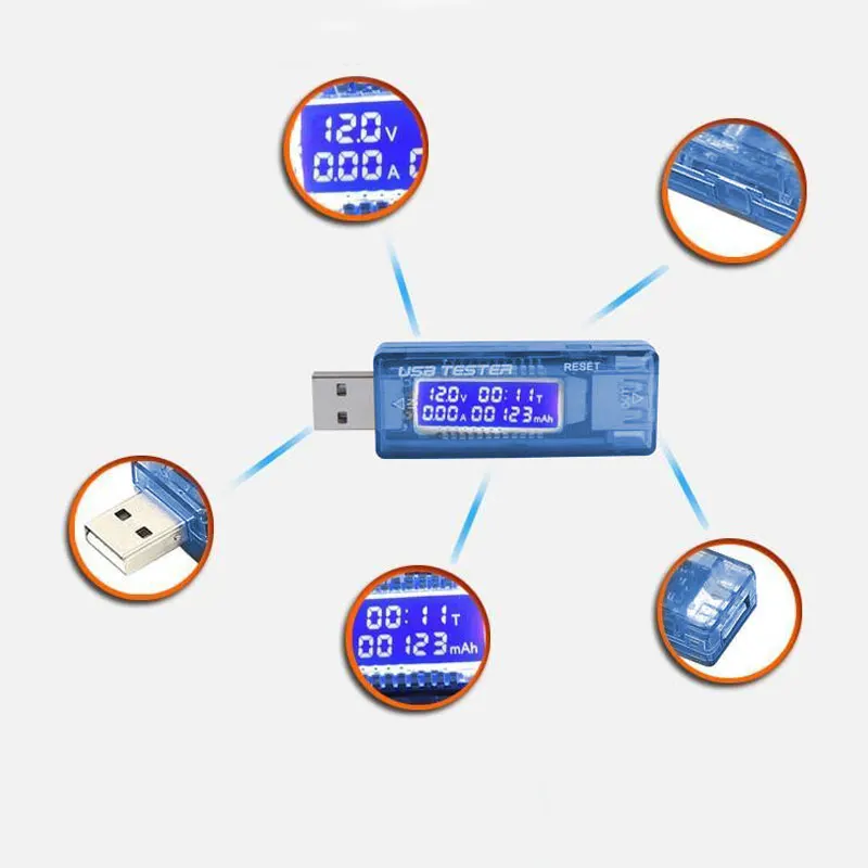 USB измеритель тока Емкость портативное зарядное устройство с USB вольт ампер тестер power Bank доктор вольтметр для напряжения Амперметр зарядное устройство детектор