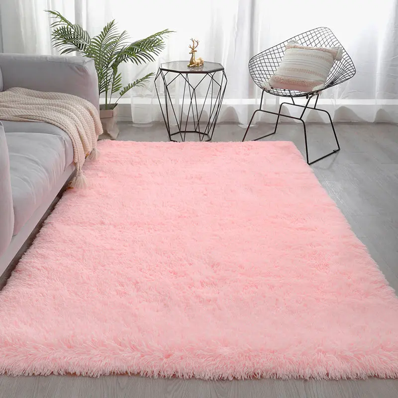

Fluffy Rug Carpet For Living Room Plush Area Rug Girls Bedroom Decor Soft Pink Rug Non-slip Floor Mat Thicken Bay Window Mat