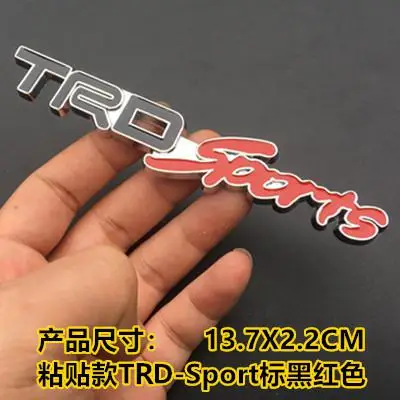 T-11 1 шт. 3D металлический TRD Автомобильный логотип гриль эмблема наклейка хромированная наклейка для автомобиля Стайлинг для Toyota Crown Reiz Prius Corolla PREVIA Camry - Название цвета: T-11