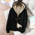 Женская теплая куртка, Спортивная кашемировая толстовка с капюшоном и длинным рукавом, PP435, зима 2020