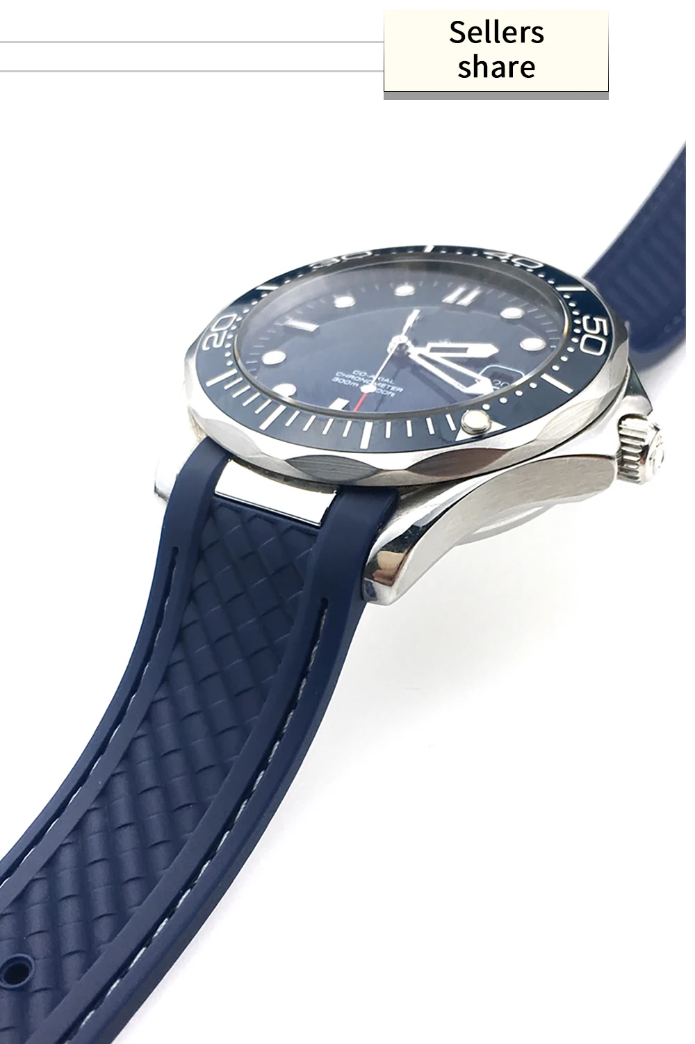 19 мм 20 мм силиконовый резиновый ремешок для часов подходит для Omega AT150 Seamaster 600 Speedmaster GMT DE VELLE серии Аксессуары для часов