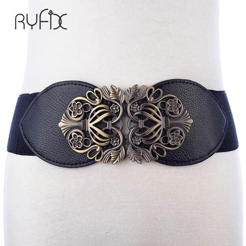 Женский широкий кожаный ремень модный пояс с поясом на резинке модель BL204 в