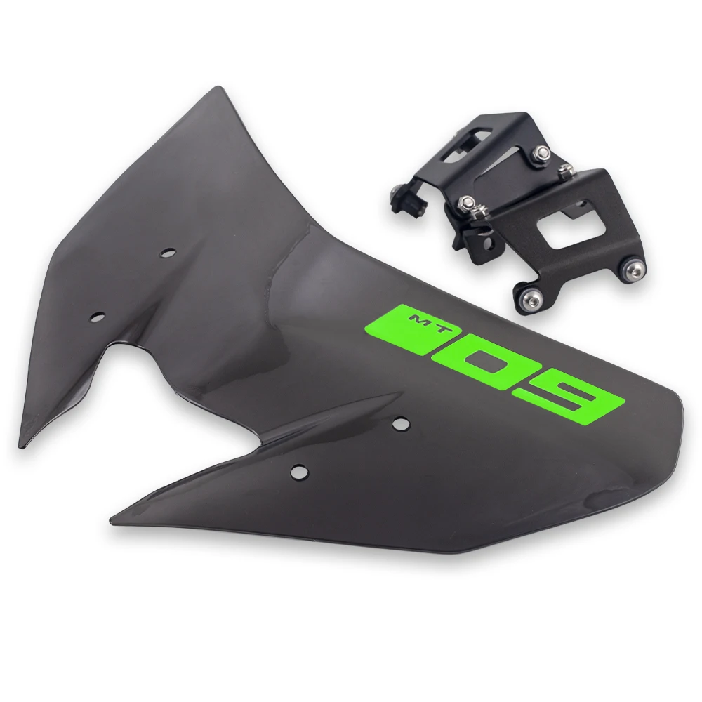 Green Windscreen For YAMAHA MT-09/SP FZ-09- 18 19 Windshield Pare-brise Motorcycle Wind Deflectors MT-09SP MT09 FZ09 MT FZ 09 - Color: Green