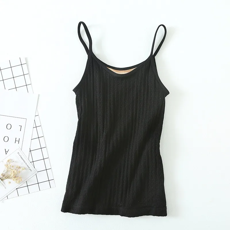 Зимние майки camisoles удобная бархатная сексуальная Нижняя рубашка Женская