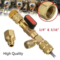 HVAC AC Valve Core Remover Dual Size  5/16" Inch 1/4" Inch Port Installer Tool For Car Air Conditioner General Repair Parts