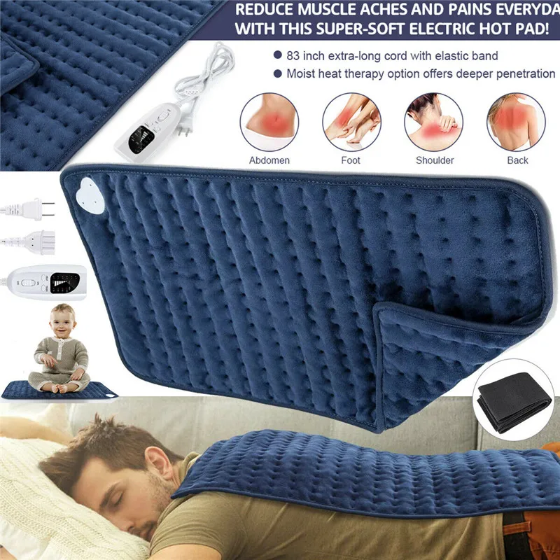 Электрическая грелка King Size XL быстрая Шея Плечо Живот Талия для облегчения боли в