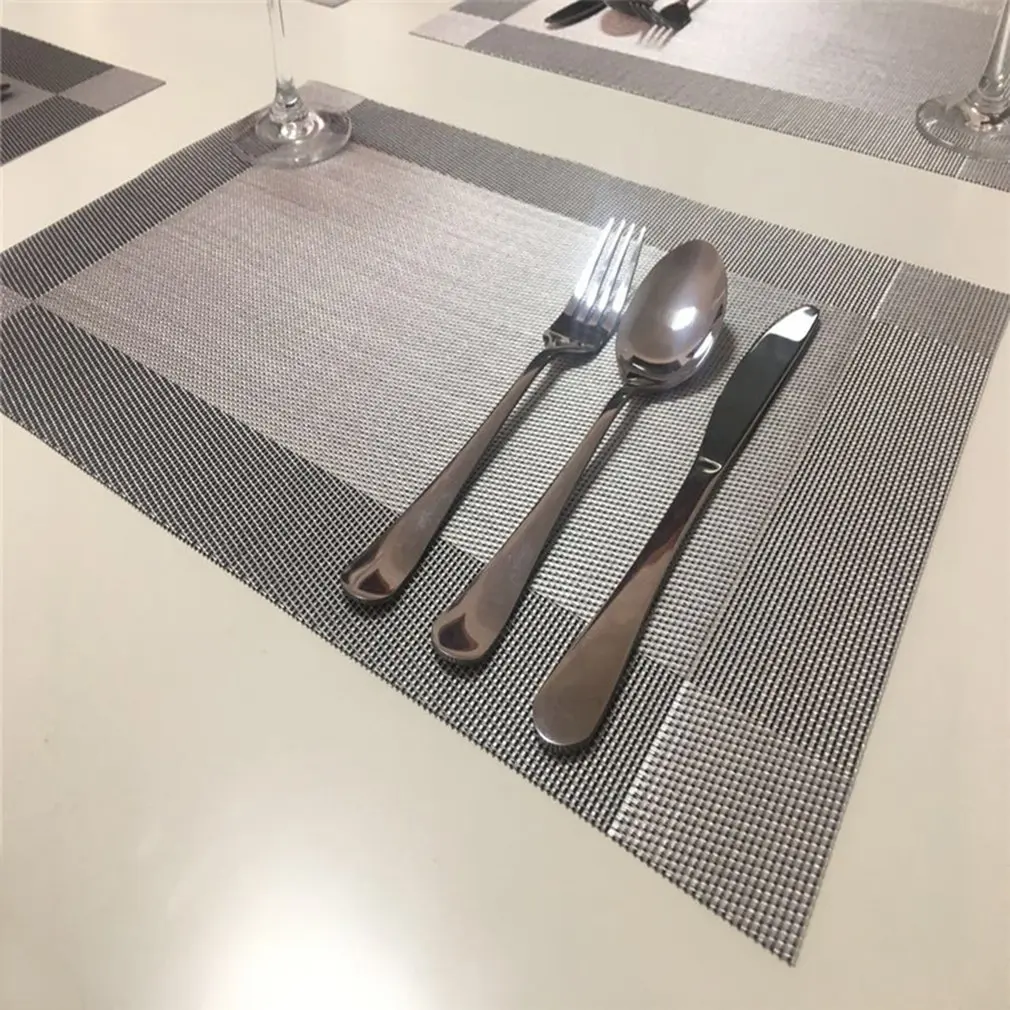 4pcs 45x30cm Fashion Tableware Mats PVC Table Heat Insulation Stain Resistant Placemats for Dining Decoration | Дом и сад