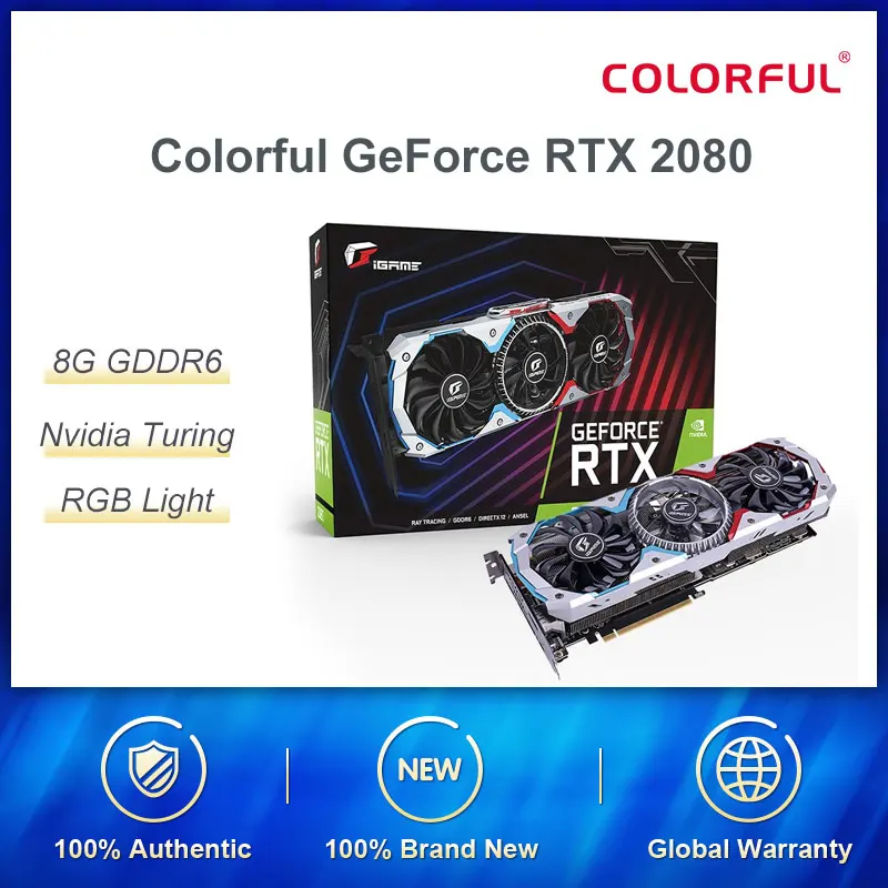 Цветная видеокарта GeForce RTX 2080 AD специальная OC GPU GDDR6 8 Гб iGame Nvidia с одной кнопкой RGB
