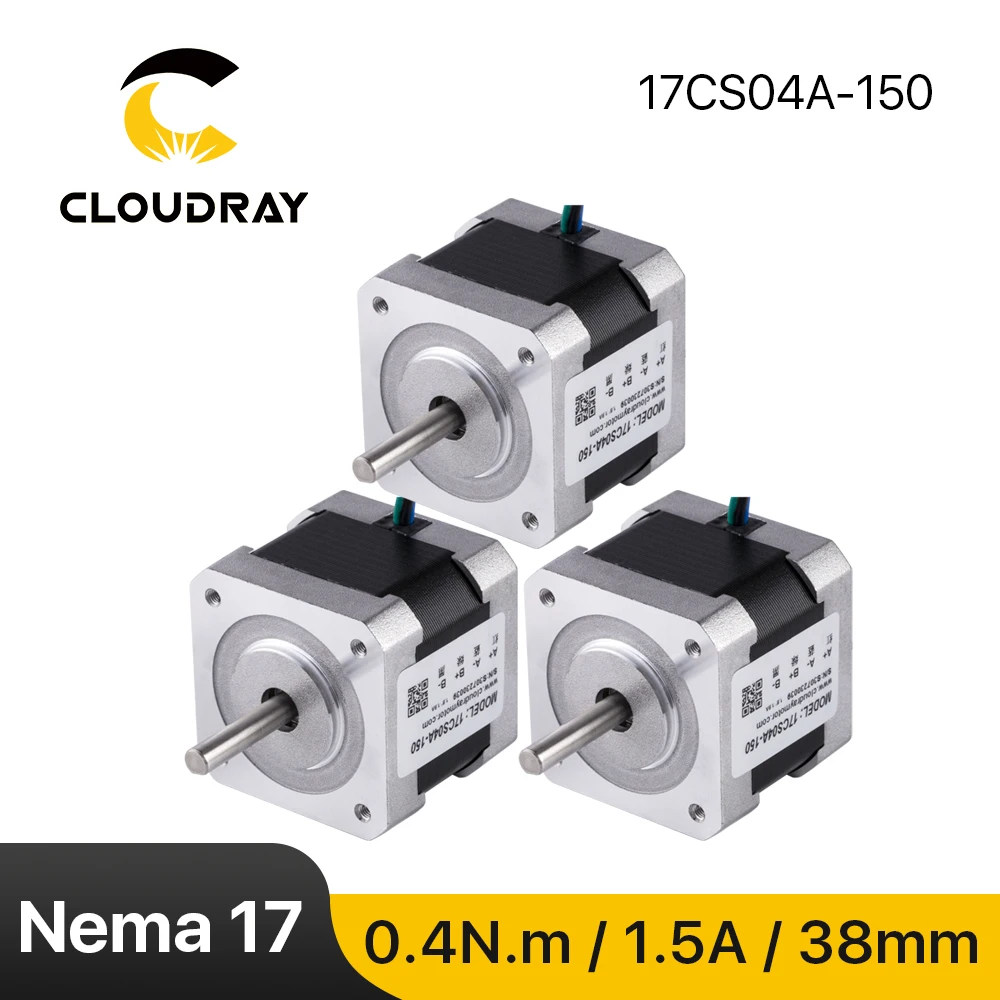 Шаговый электродвигатель Cloudray Nema 17 40Ncm 1 5 a 2 фазный 38 мм 4 провода для 3D принтера
