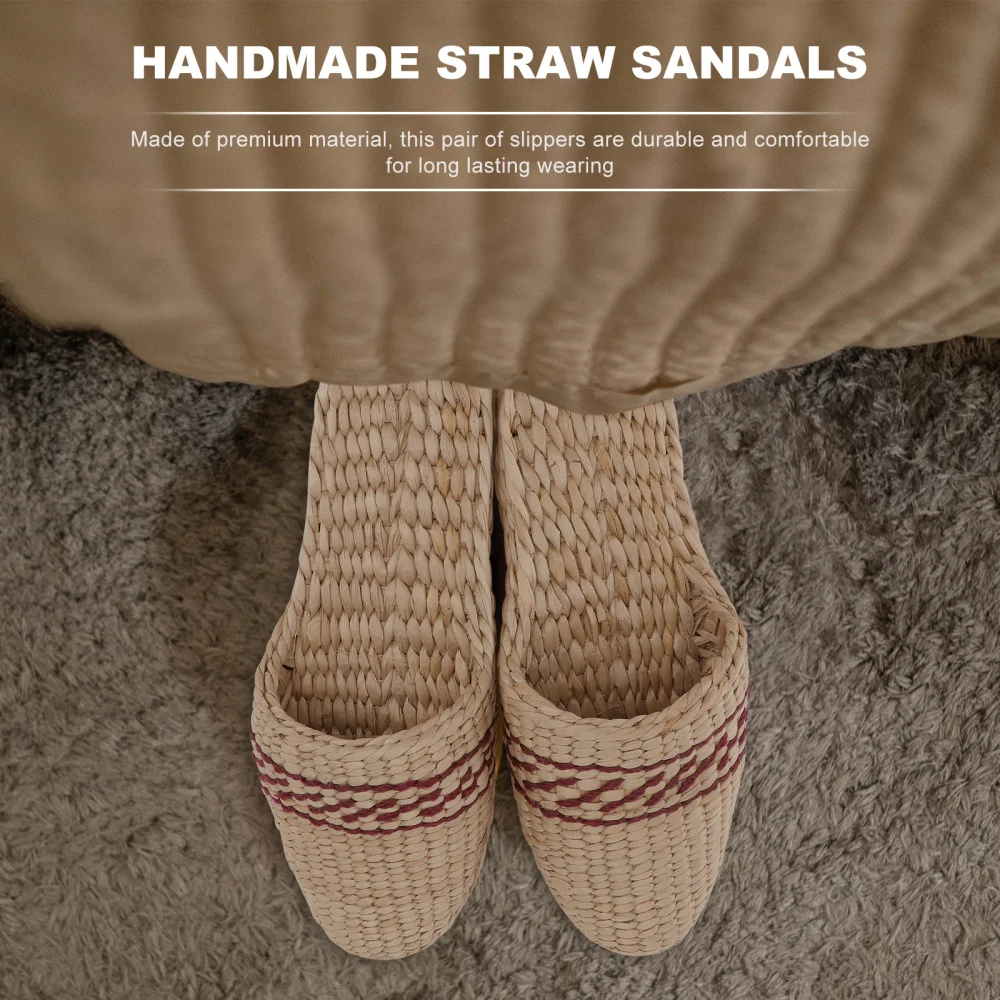

1 Pair Woman Indoor Sandals Comfortable Leisure Slippers Retro Beach Slippers