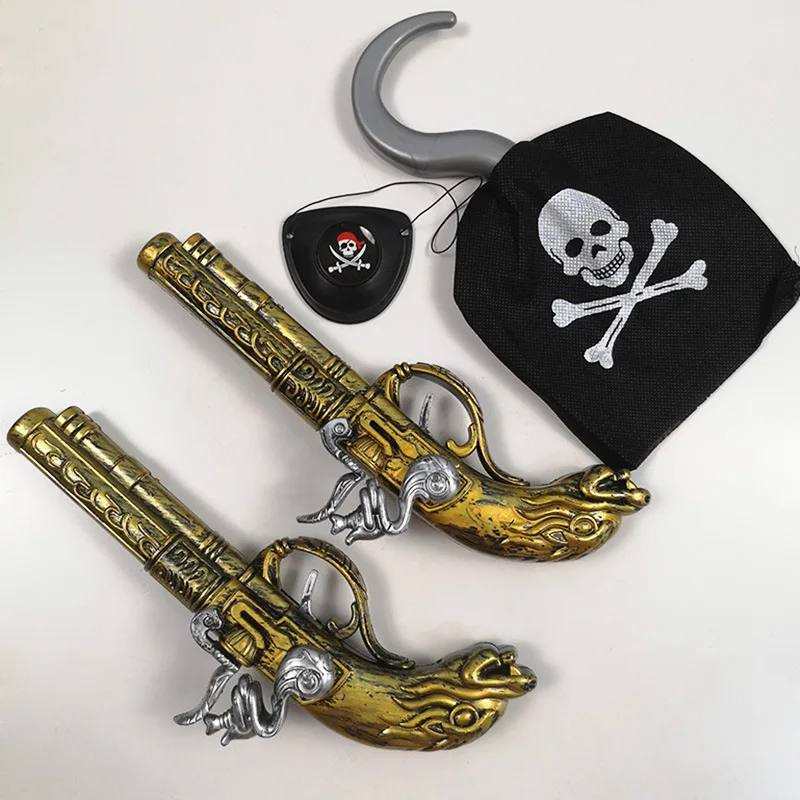 Halloween pirata crianças cosplay vestir-se arma gancho arma segura brinquedos meninos